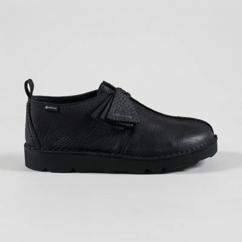 Clarks Originals Mens Desert Trek GORE-TEX Shoes Black Leather
