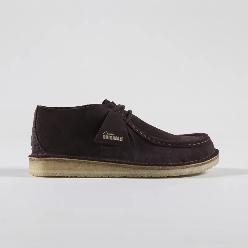 Clarks Originals Desert Nomad Shoes Deep Brown Suede-2