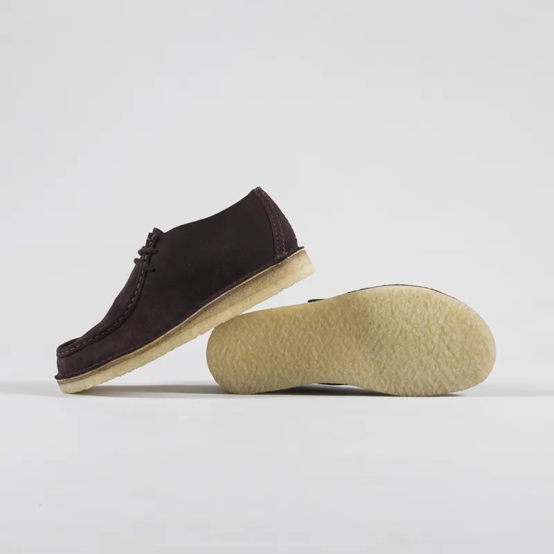 Clarks Originals Desert Nomad Shoes Deep Brown Suede-3