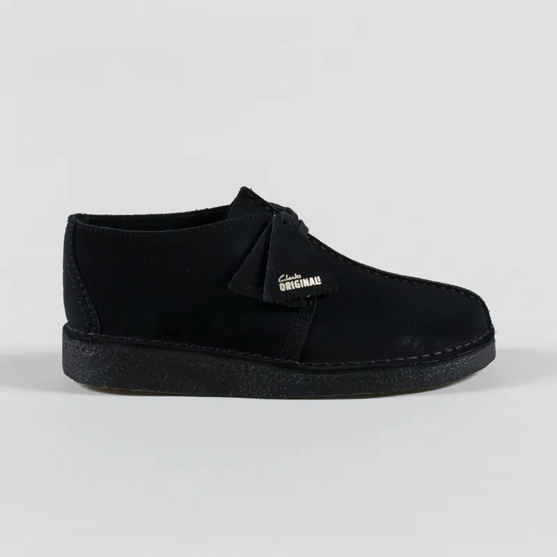 Clarks Originals Desert Trek Shoes Black Suede-2