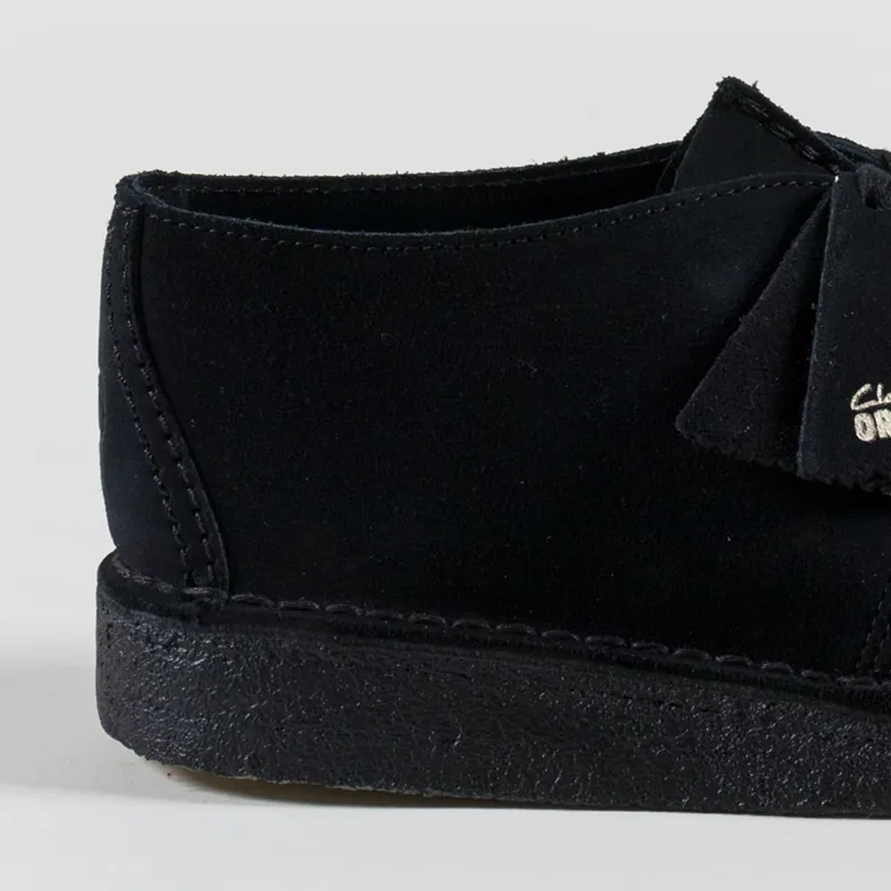 Clarks Originals Desert Trek Shoes Black Suede-5