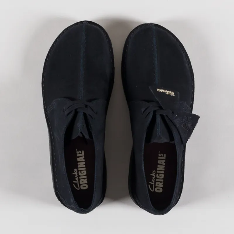 Clarks Originals Desert Trek Shoes Black Suede-4