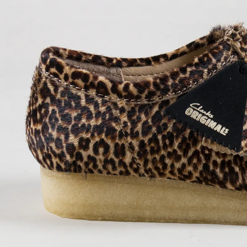 Clarks Originals Mens Wallabee Shoes Loafers Leopard Print
