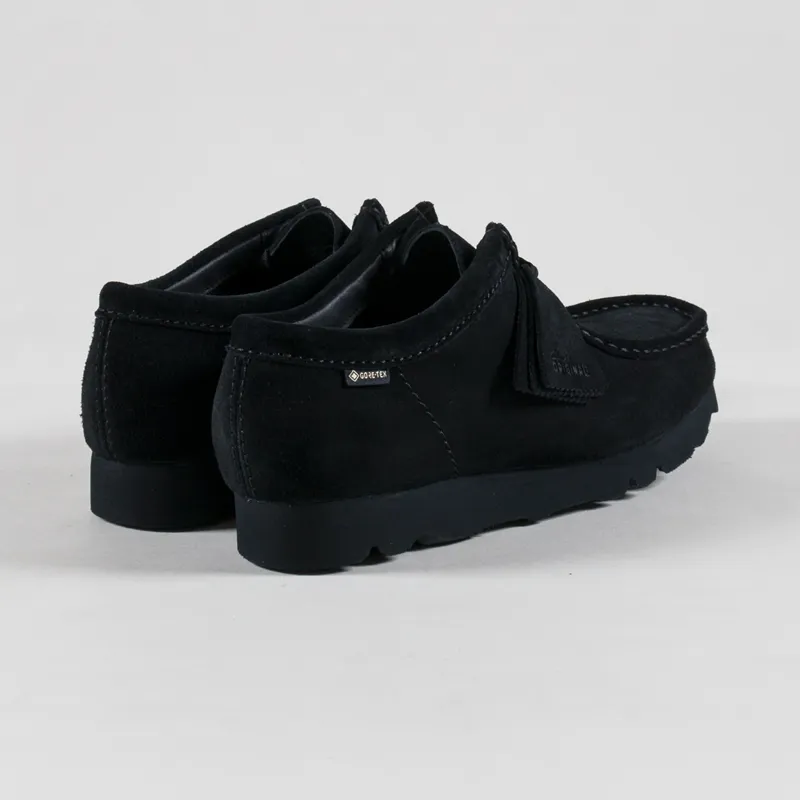 靴 Clarks Wallabee GORE-TEX Black Suede UK8 Clarks Wallabee GTX Black Suede | Black