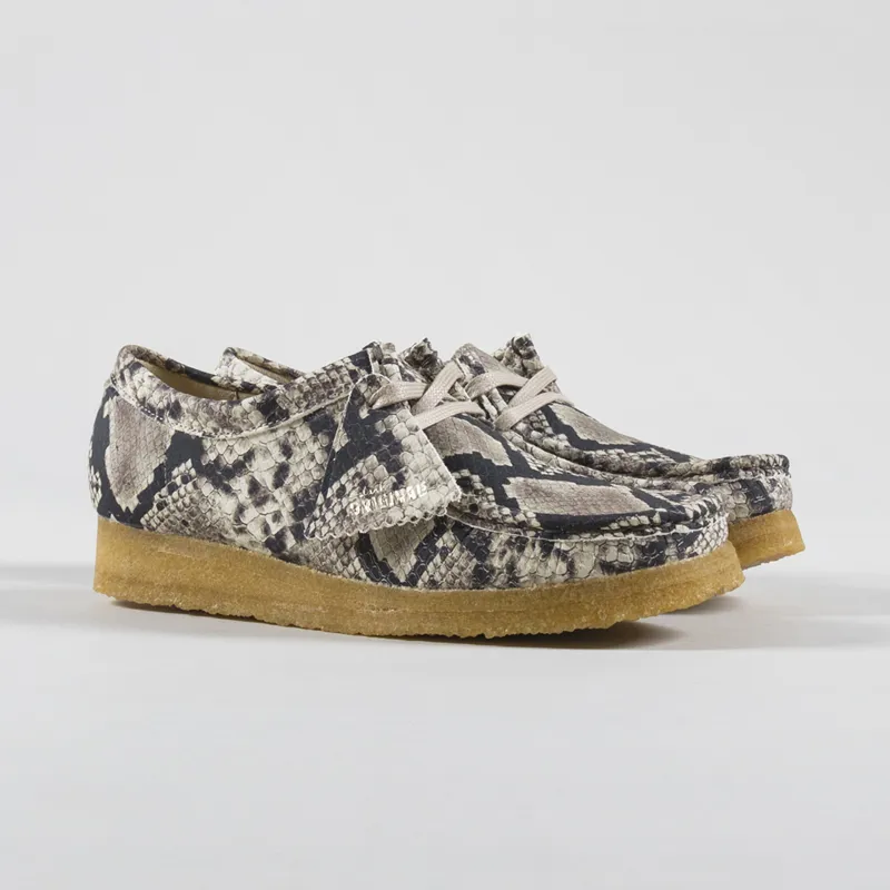 Clarks Wallabee Loafer | Grey Snake Leather | Canoe Club