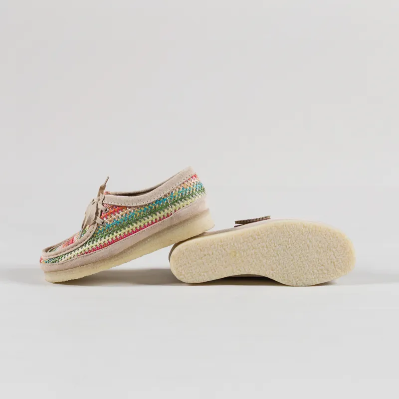 Clarks Originals Womens Wallabee Shoes Multi Raffia-3