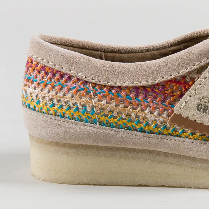 Clarks Originals Womens Wallabee Shoes Multi Raffia-4