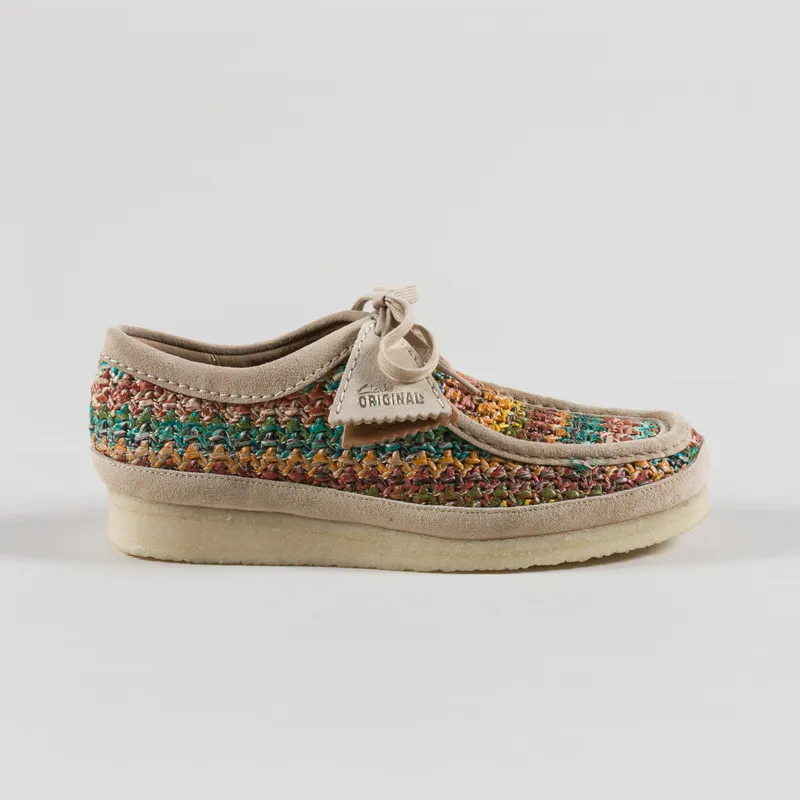 Clarks Originals Mens Wallabee Shoes Multi Raffia