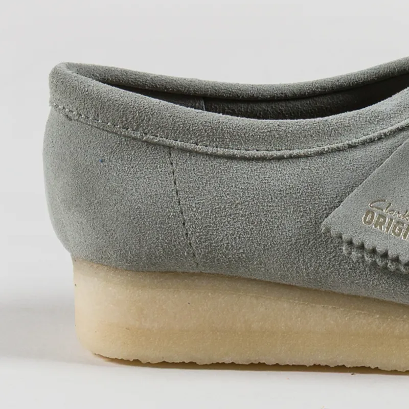 Clarks Originals Womens Wallabee Shoes Sage Suede-4