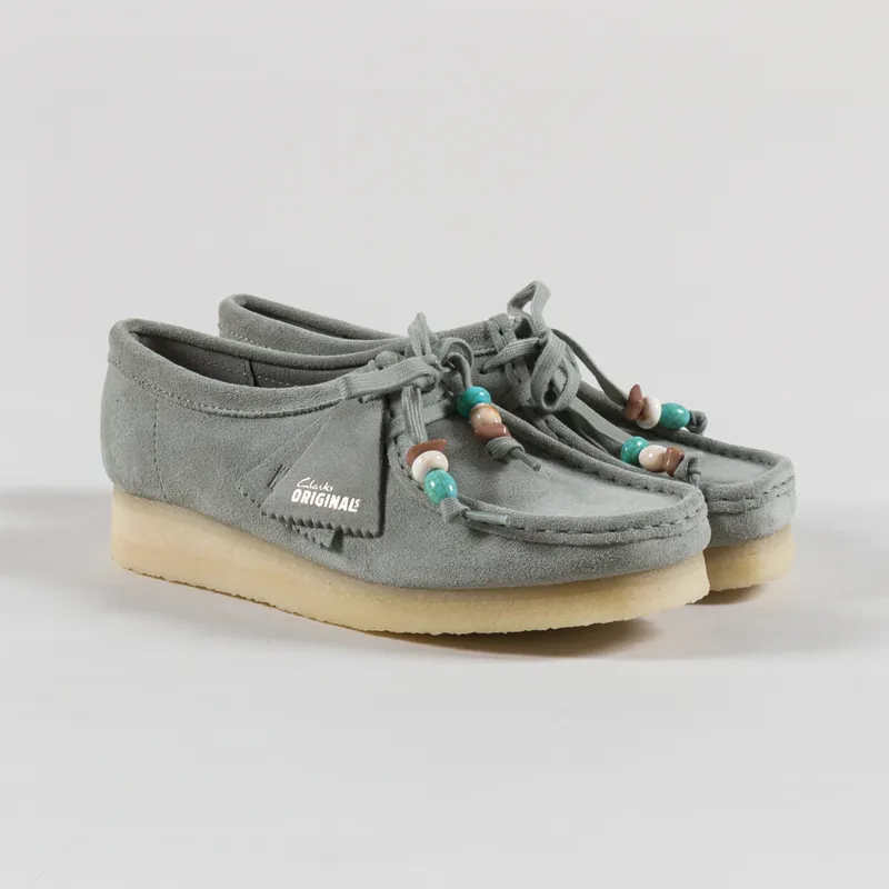 Clarks Originals Womens Wallabee Shoes Sage Suede