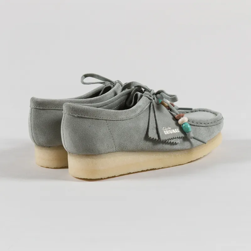 Clarks Originals Womens Wallabee Shoes Sage Suede-1