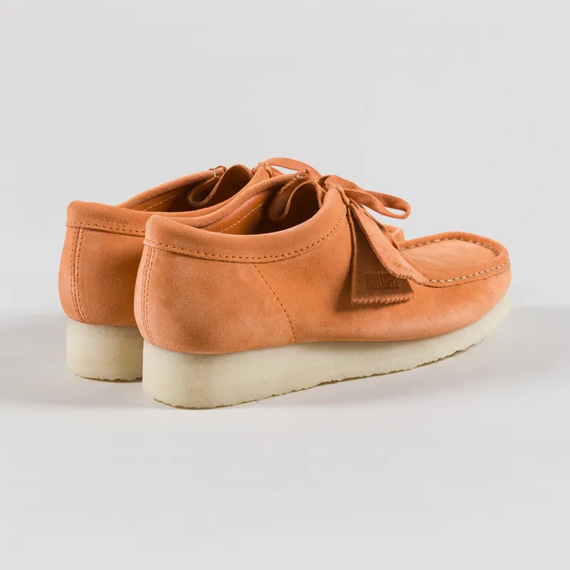 Clarks Originals Wallabee Shoes Pale Peach Suede-1