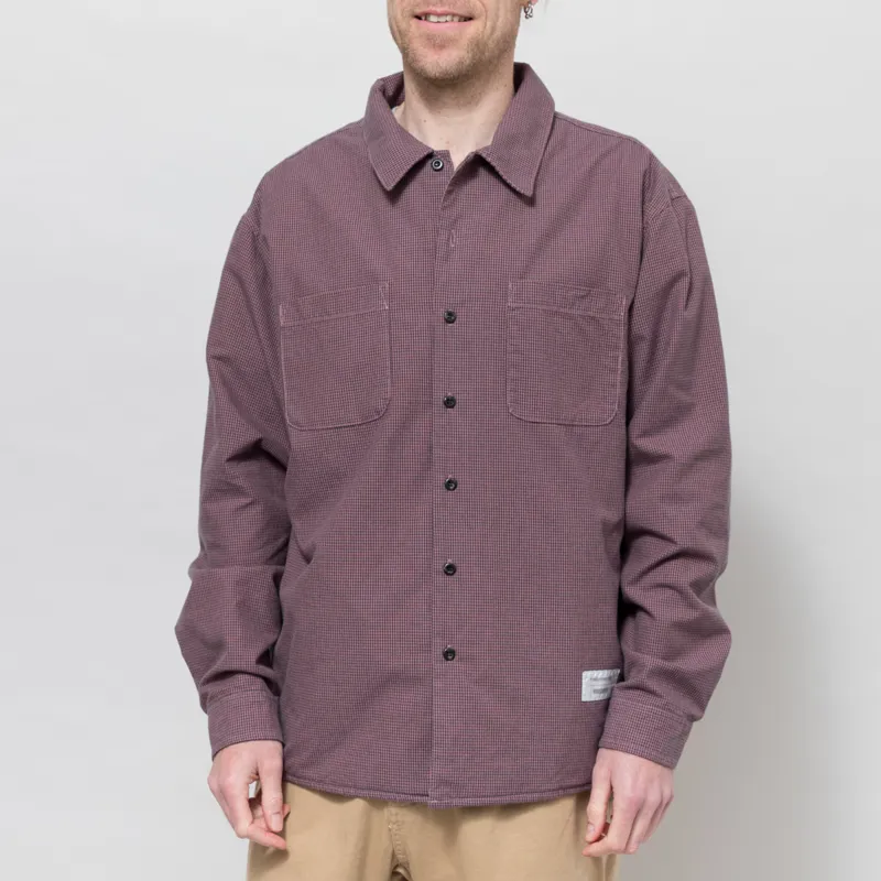 thisisneverthat GORE-TEX WINDSTOPPER Check Shirt Plum
