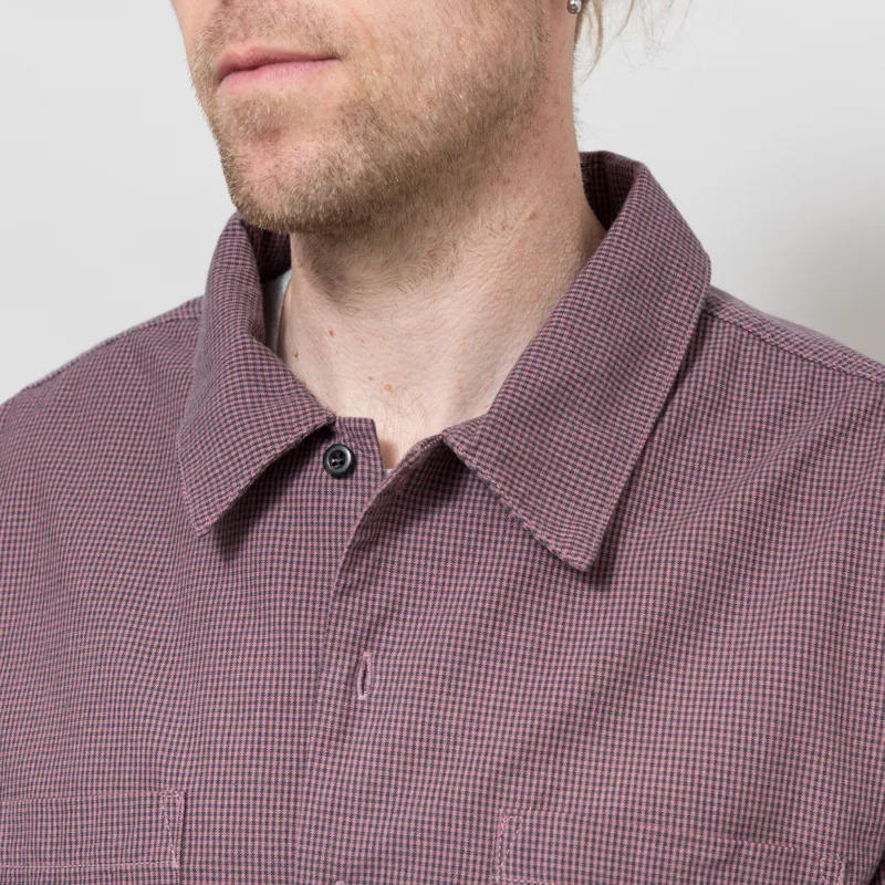 thisisneverthat GORE-TEX WINDSTOPPER Check Shirt Plum-3