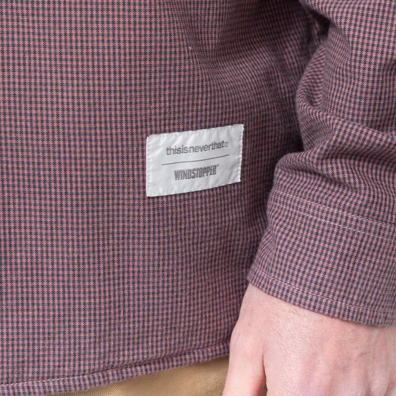 thisisneverthat GORE-TEX WINDSTOPPER Check Shirt Plum-6