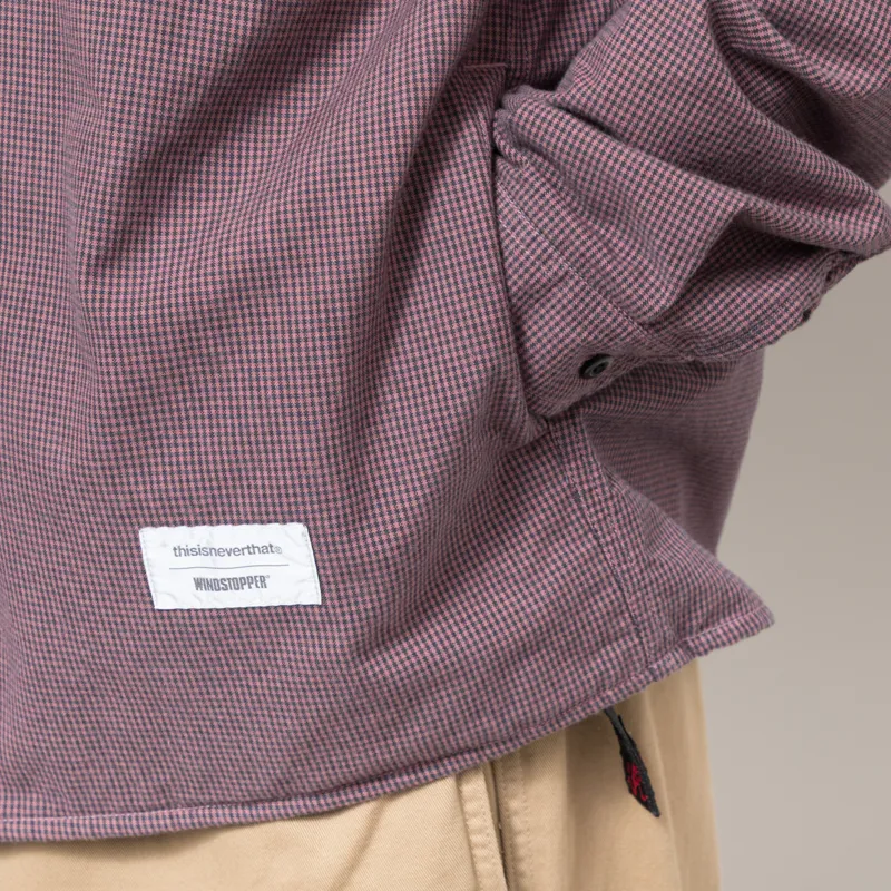 thisisneverthat GORE-TEX WINDSTOPPER Check Shirt Plum-7