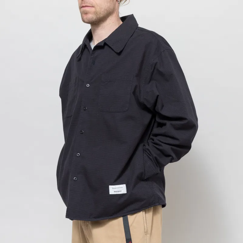thisisneverthat GORE-TEX WINDSTOPPER Check Shirt Dark Navy-1