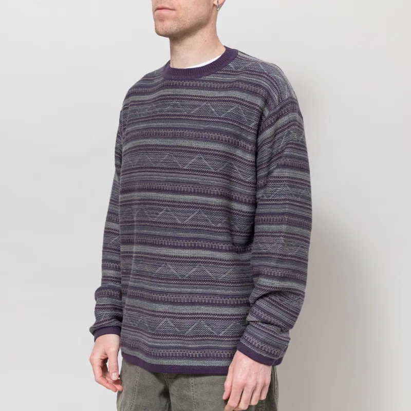 thisisneverthat Pattern Knit Crew Dark Purple-1