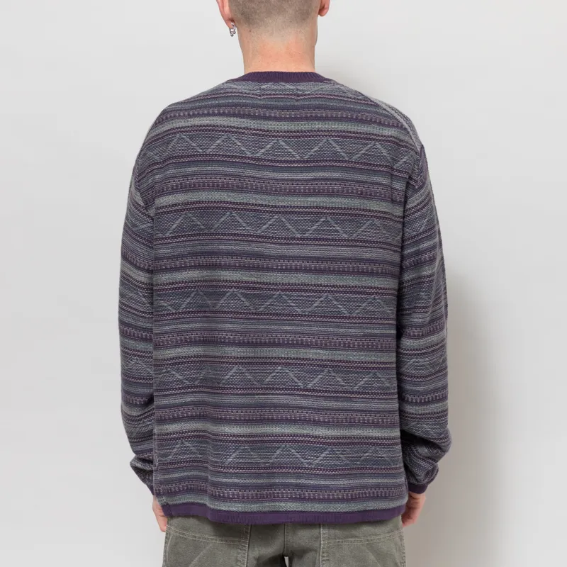 thisisneverthat Pattern Knit Crew Dark Purple-2