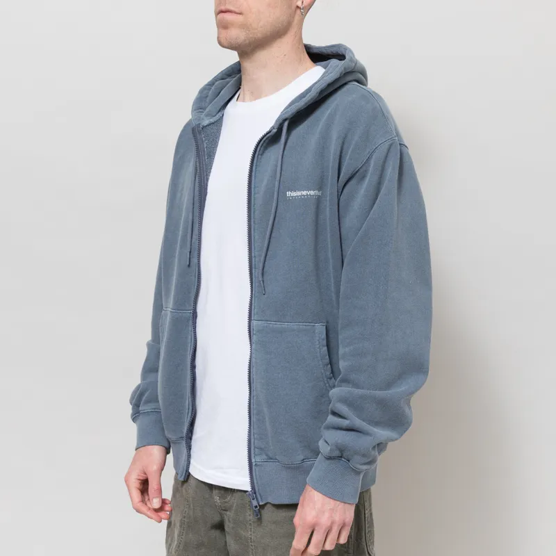 thisisneverthat INTL Logo Zip Up Hoodie Ink-1