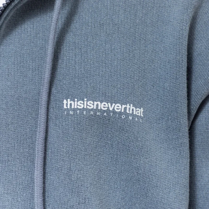 thisisneverthat INTL Logo Zip Up Hoodie Ink-5