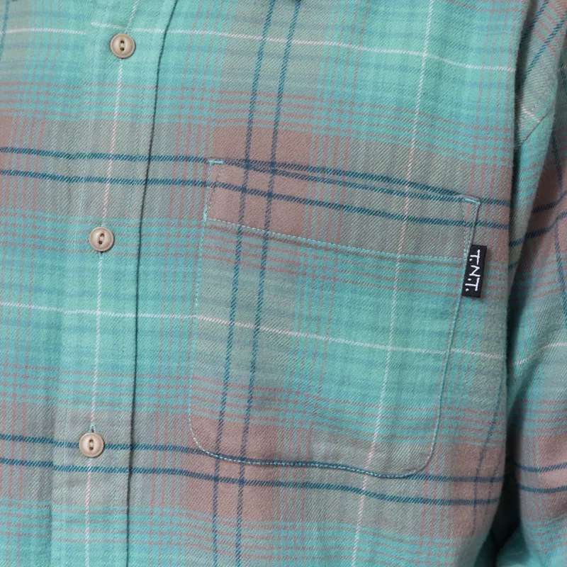 thisisneverthat Flannel Check Shirt Teal-4