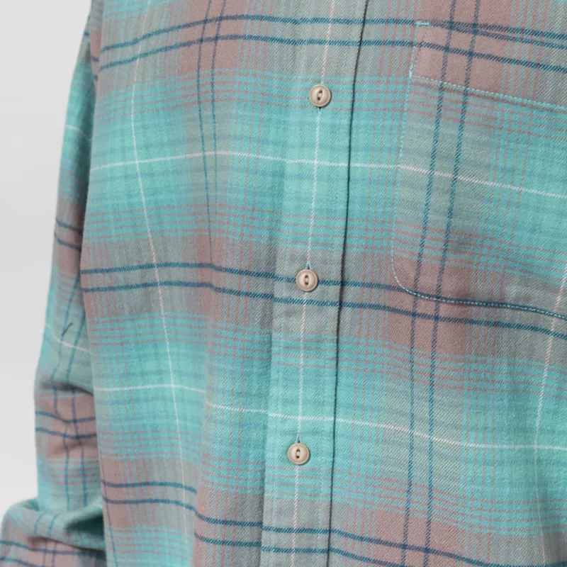 thisisneverthat Flannel Check Shirt Teal-5