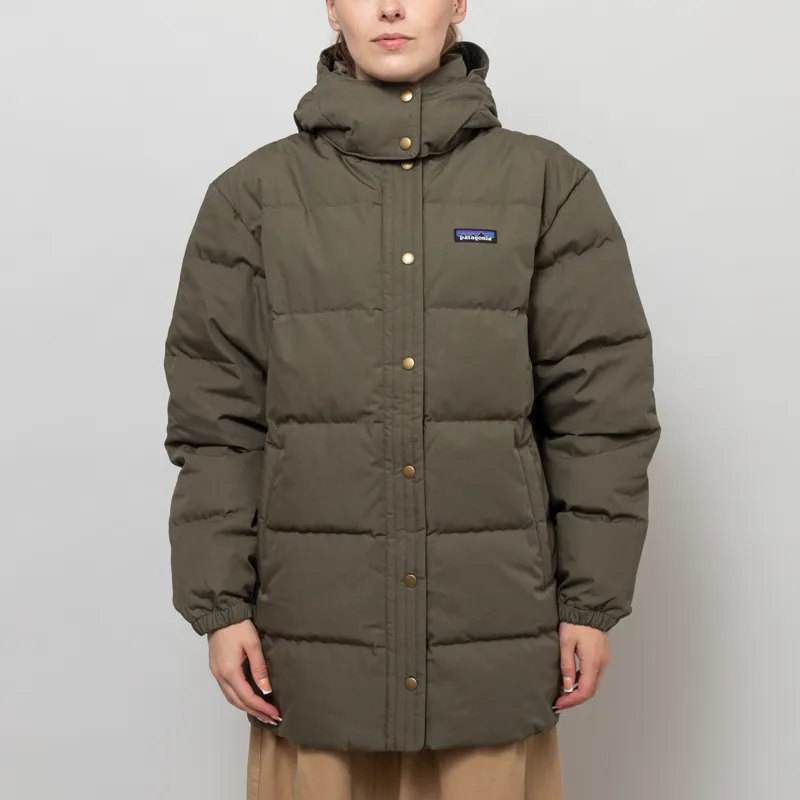 Patagonia Womens Cotton Down Parka Basin Green
