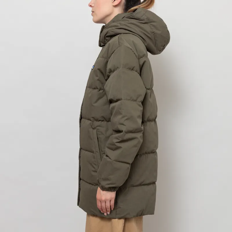 Patagonia Womens Cotton Down Parka Basin Green-2