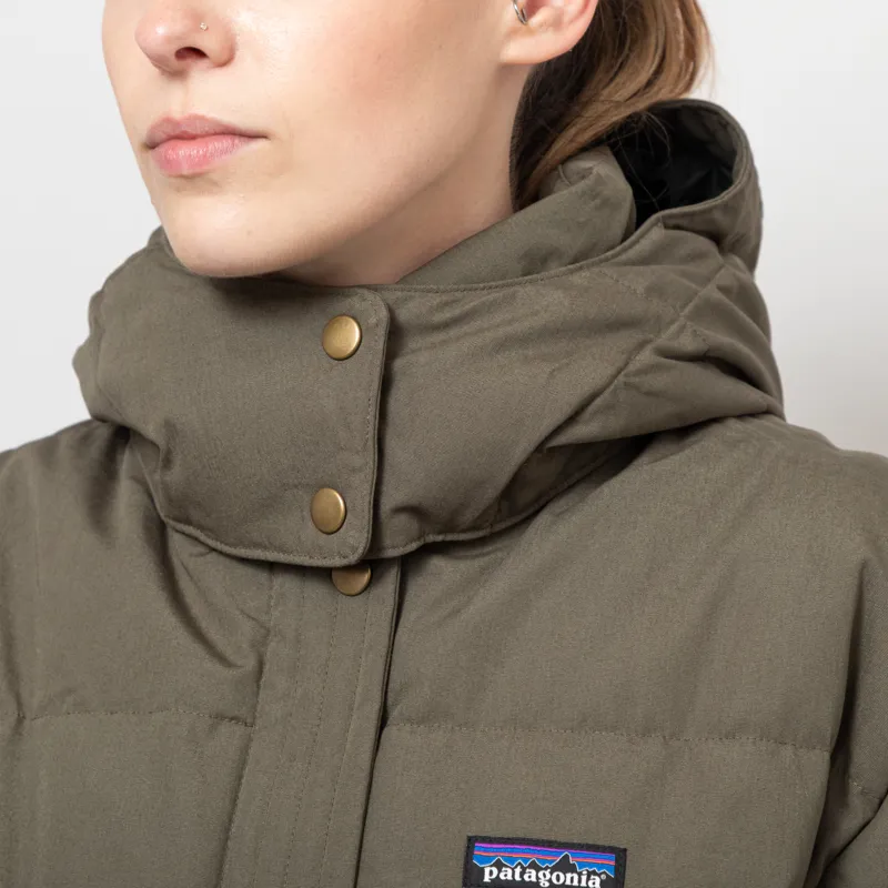 Patagonia Womens Cotton Down Parka Basin Green-5