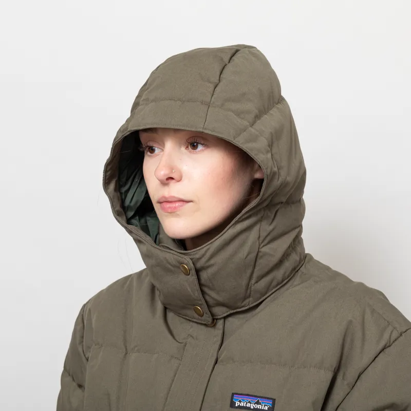 Patagonia Womens Cotton Down Parka Basin Green-6