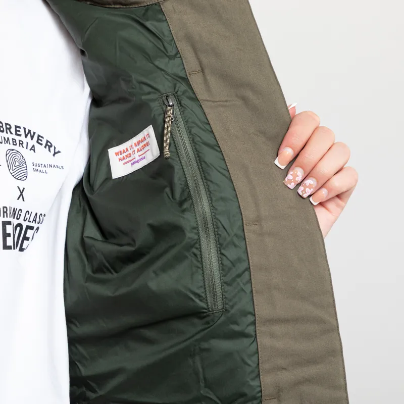 Patagonia Womens Cotton Down Parka Basin Green-13