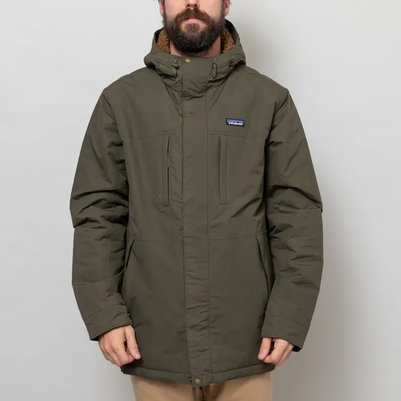 Patagonia Mens Insulated Isthmus Parka Jacket Basin Green