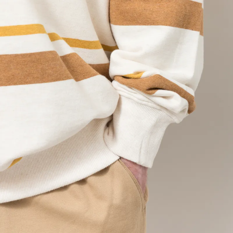 Revolution Loose Polo Sweatshirt Brown-5