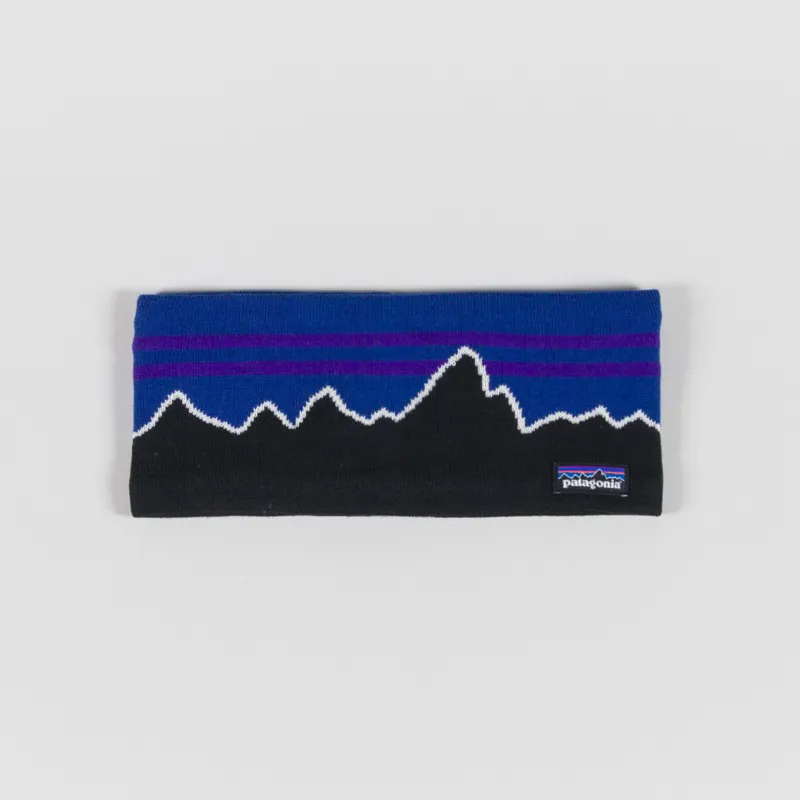 Patagonia Powder Town Headband Classic Fitz Roy P6 Blue