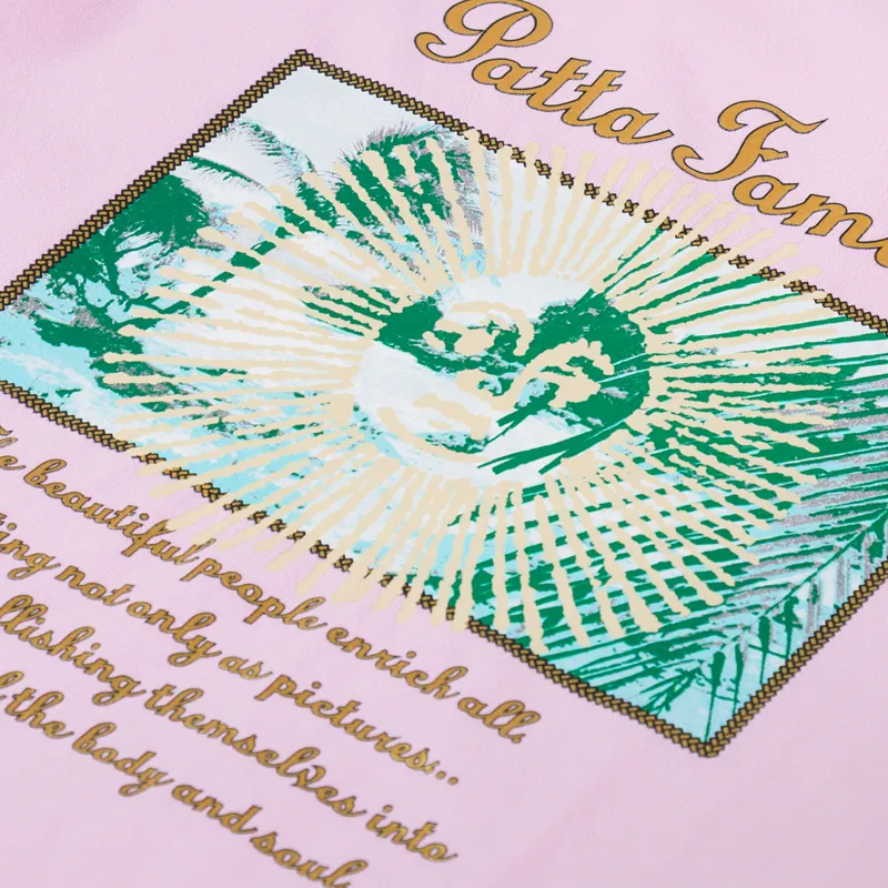 Patta Postcard T Shirt Sweet Lillac-4