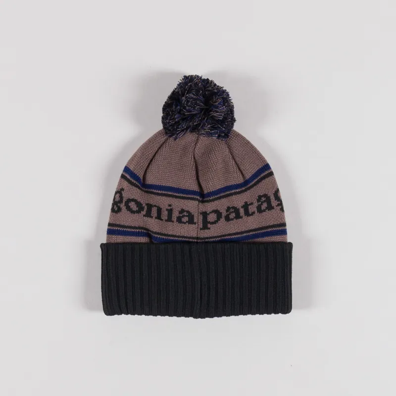 Patagonia Powder Town Beanie Park Stripe Marlow Brown-1