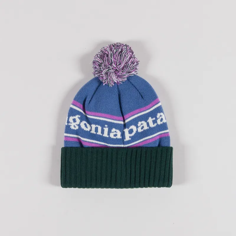 Patagonia Powder Town Beanie Park Stripe Barnacle Blue-1