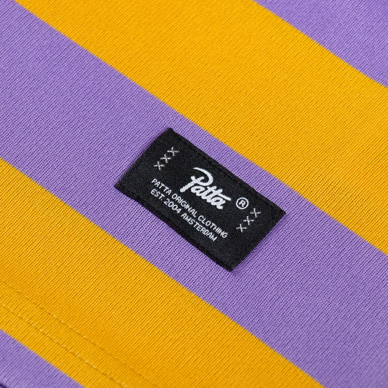 Patta Striped Long Sleeve Football Jersey Chalk Violet-7
