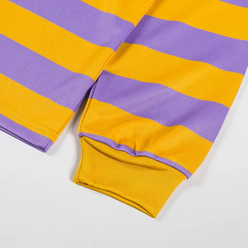 Patta Striped Long Sleeve Football Jersey Chalk Violet-9