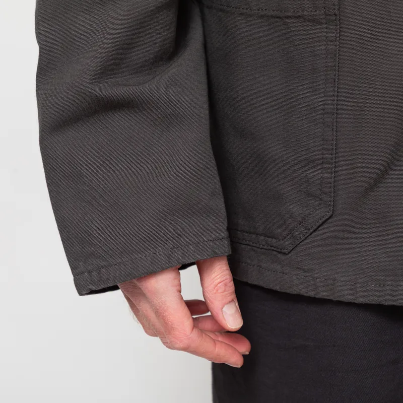 Uskees 3001 Buttoned Overshirt Charcoal-9