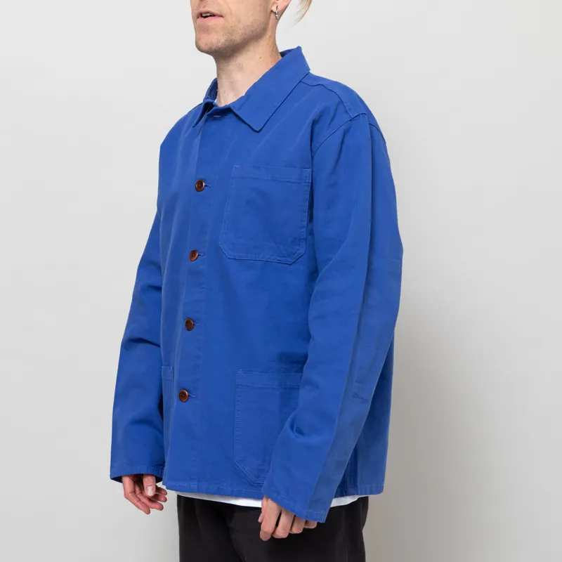 Uskees 3001 Buttoned Overshirt Ultra Blue-1