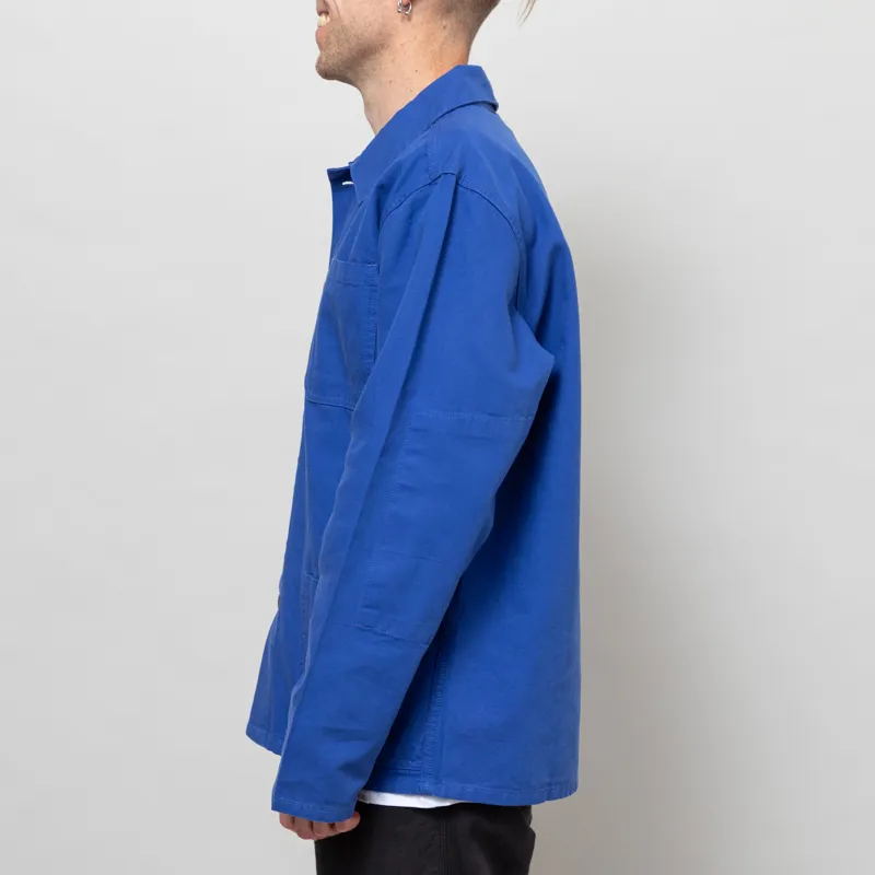 Uskees 3001 Buttoned Overshirt Ultra Blue-2