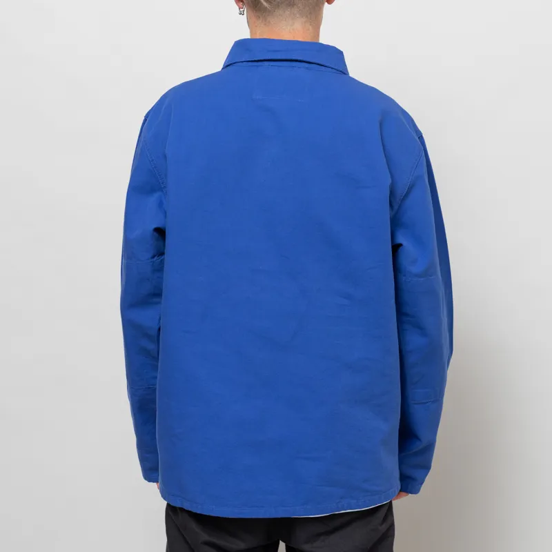 Uskees 3001 Buttoned Overshirt Ultra Blue-3