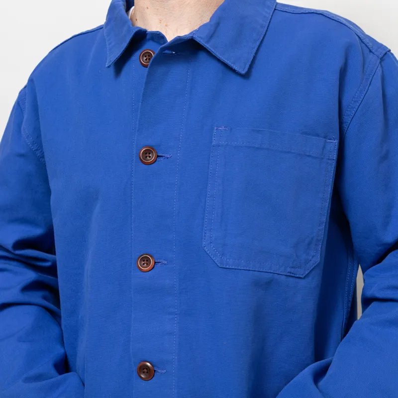 Uskees 3001 Buttoned Overshirt Ultra Blue-5