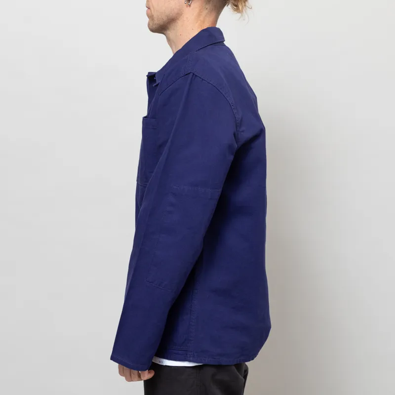 Uskees 3001 Buttoned Overshirt Deep Indigo-2
