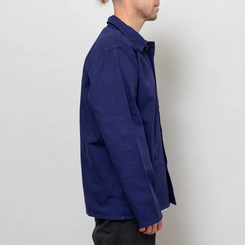 Uskees 3001 Buttoned Overshirt Deep Indigo-4