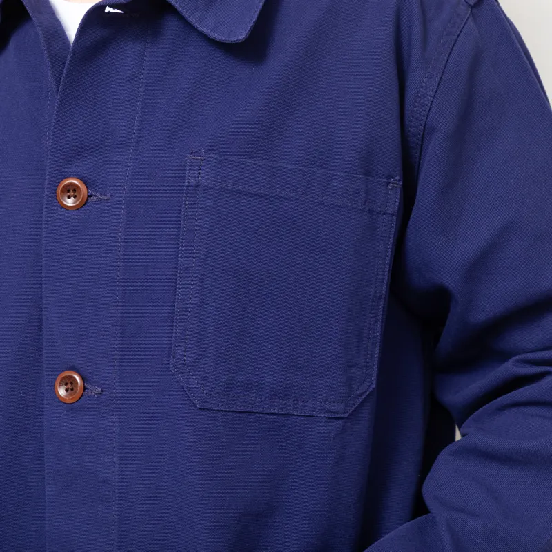 Uskees 3001 Buttoned Overshirt Deep Indigo-7