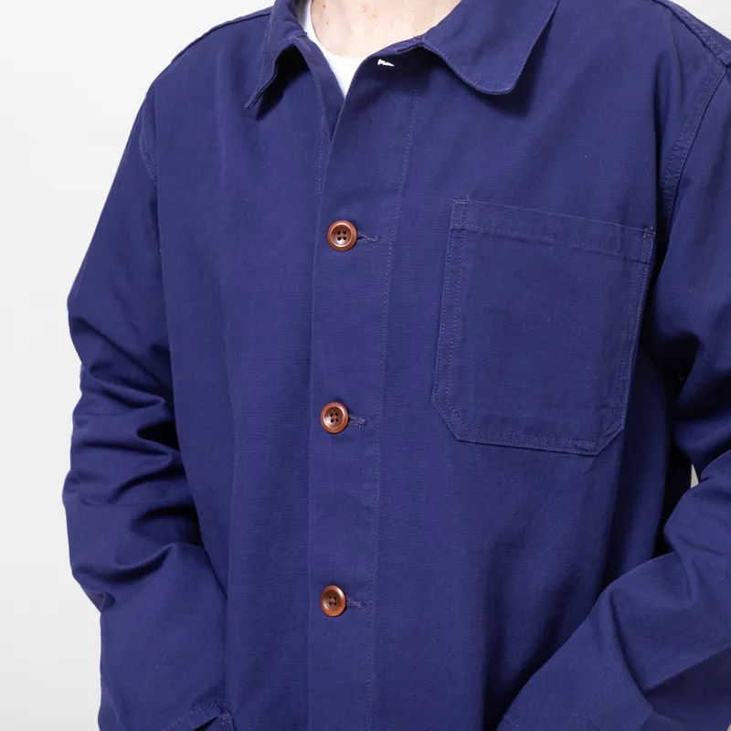 Uskees 3001 Buttoned Overshirt Deep Indigo-6