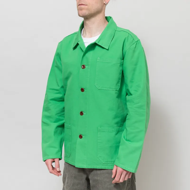 Uskees 3001 Buttoned Overshirt Tropical Green-1